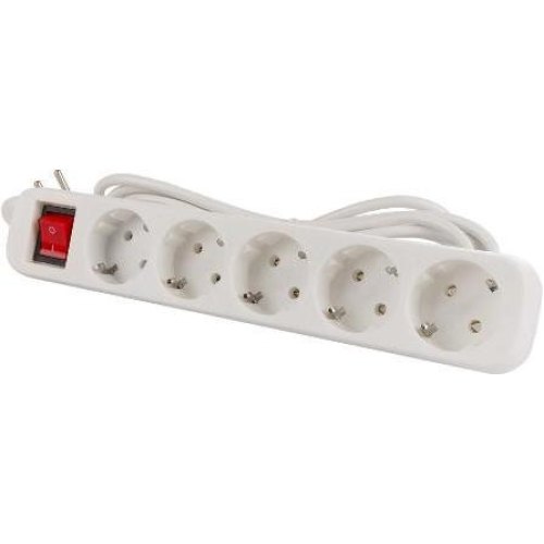 Мережевий фільтр ColorWay, 5 розеток, 3м, White (CW-PSEA53W)