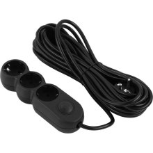 Мережевий фільтр 2E, 3 розетки, 10м, Black (2E-U03VES10MBK)