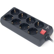 Мережевий фільтр REAL-EL RS-8 Protect, 8 розеток, 5м, Black (EL122300024)