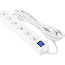 Мережевий фільтр 2E, 6 розеток, 3м, White (2E-U06ESM3WH)