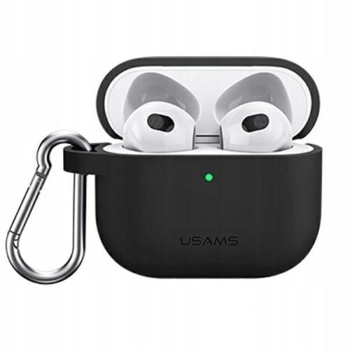 Чохол для навушників Usams US-BH741 Silicon, для Apple AirPods 3, Black (BH741AP01)
