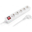 Мережевий фільтр REAL-EL RS-Protect M, 5 розеток, 5м, White (EL122300029)