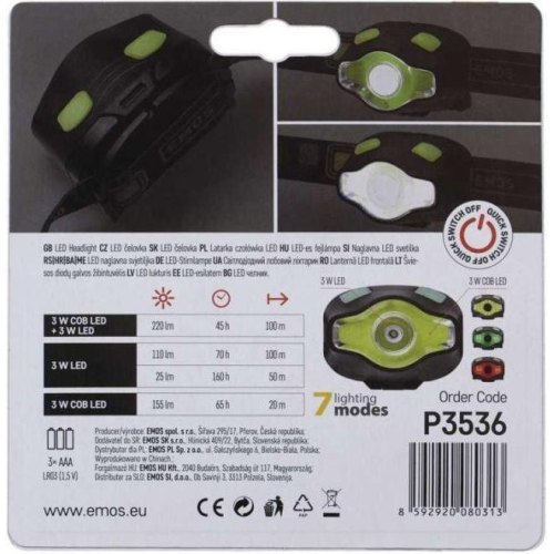 Ліхтар налобний Emos P3536