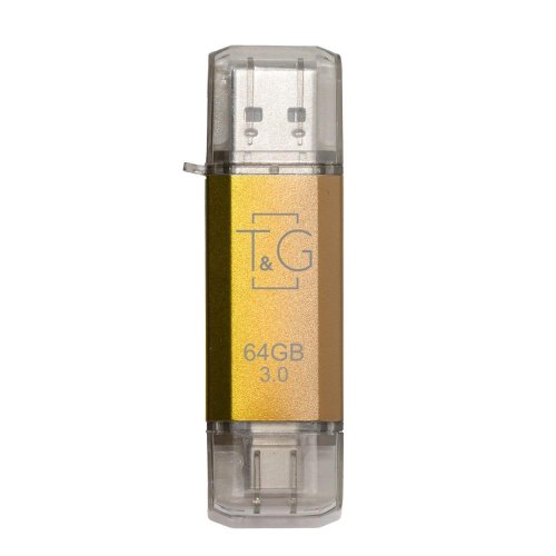 USB флеш T&G 009 Star Series, 64GB, USB Type-A/USB Type-C, USB 3.0, Gold (TG009TC-64GGD3)
