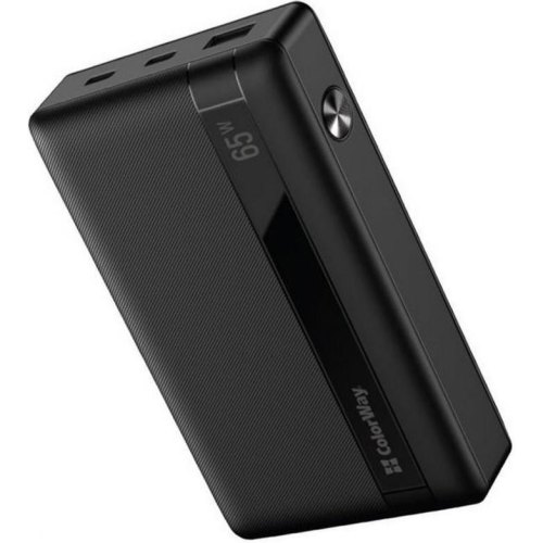 Зовнішній акумулятор Powerbank ColorWay Powerful, 20000mAh, Black (CW-PB200LPA3BK-PDD)