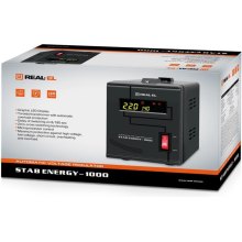 Стабілізатор напруги REAL-EL Stab Energy-1000, Black (EL122400012)