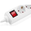 Мережевий фільтр REAL-EL RS-6 Protect M, 6 розеток, 3м, White (EL122300033)