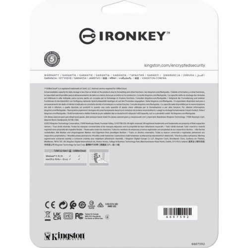 USB флеш Kingston IronKey Locker+ 50, 32GB, USB 3.2 Type-A (IKLP50/32GB)