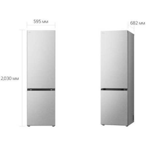 Холодильник LG GW-B509FA7W, двокамерний, нижня морозильна камера