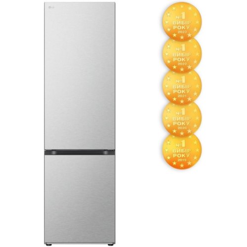 Холодильник LG GW-B509FA7W, двокамерний, нижня морозильна камера