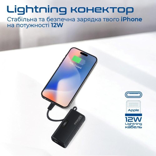 Зовнішній акумулятор Powerbank Promate Nanopack-5, 5000mAh, 20W, Black