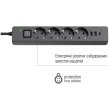 Мережевий фільтр ColorWay, 4 розетки, USB Type-C/2xUSB Type-A, 24W, 2м, Black (CW-CHE435PDB)