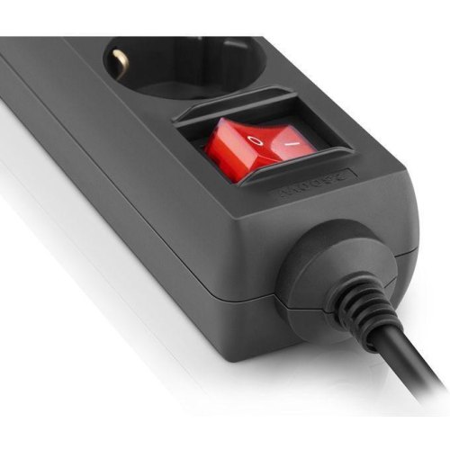 Мережевий фільтр REAL-EL RS-Protect M, 5 розеток, 5м, Black (EL122300030)