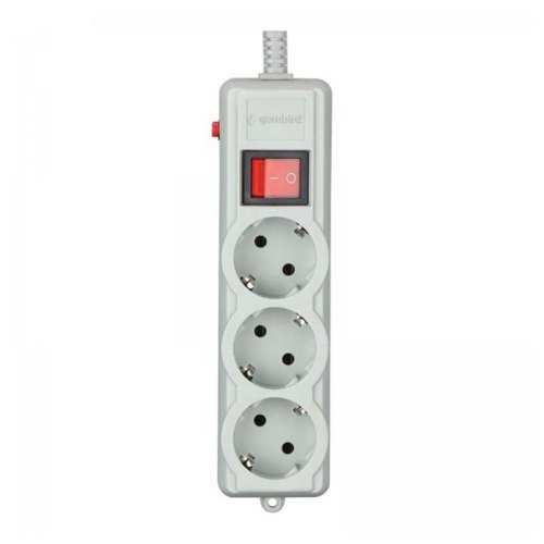 Мережевий фільтр Gembird Pro, 3 розетки, 3м, Gray (SPG3-G-10G-PRO)