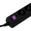 Мережевий фільтр 2E, 3 розетки, 3м, Black (2E-U03ESM3BK)
