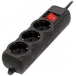 Мережевий фільтр Gembird Pro, 3 розетки, 3м, Black (SPG3-G-10B-PRO)