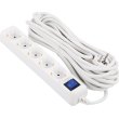 Мережевий фільтр 2E, 5 розеток, 10м, White (2E-U05ES15M10WH)