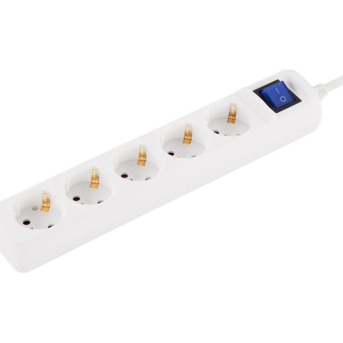 Мережевий фільтр 2E, 5 розеток, 10м, White (2E-U05ES15M10WH)