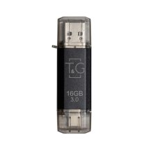 USB флеш T&G 009 Star Series, 16GB, USB Type-A/USB Type-C, USB 3.0, Black (TG009TC-16GBK3)