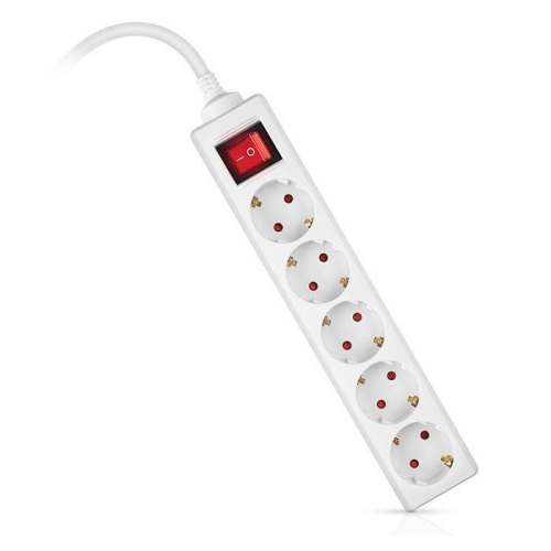 Мережевий фільтр REAL-EL RS-Protect M, 5 розеток, 3м, White (EL122300027)