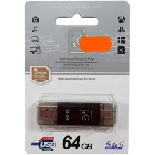 USB флеш T&G 009 Star Series, 64GB, USB Type-A/USB Type-C, Black (TG009TC-64GBK)