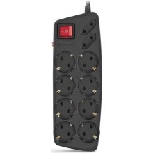 Мережевий фільтр REAL-EL RS-10 Protect, 10 розеток, 5м, Black (EL122300040)