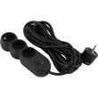 Мережевий фільтр 2E, 3 розетки, 5м, Black (2E-U03VES5MBK)