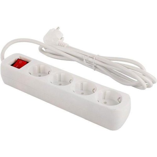 Мережевий фільтр ColorWay, 4 розетки, 2м, White (CW-PSEA42W)
