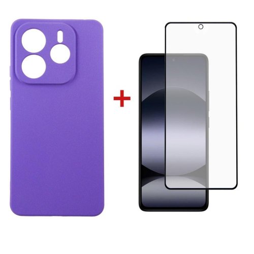 Чохол-накладка Dengos, для Samsung Galaxy S23 FE (SM-S711), захисне скло в комплекті, Purple (DG-KM-12)