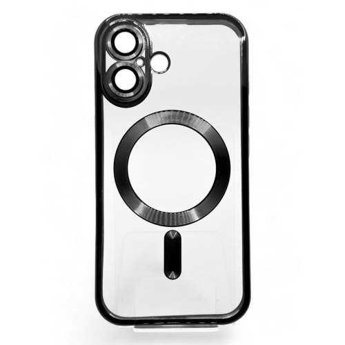 Чохол-накладка BeCover TPU Chrome Case MagSafe, для Apple iPhone 16 Plus, Black (712075)