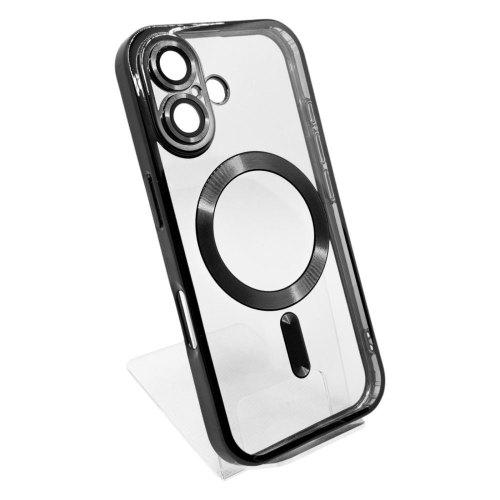 Чохол-накладка BeCover TPU Chrome Case MagSafe, для Apple iPhone 16 Plus, Black (712075)