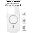 Чохол-накладка BeCover Space Case MagSafe, для Apple iPhone 16 Pro Max, Transparancy (712105)