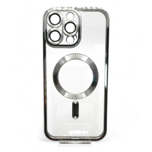 Чохол-накладка BeCover TPU Chrome Case MagSafe, для Apple iPhone 16 Pro Max, Silver (712088)