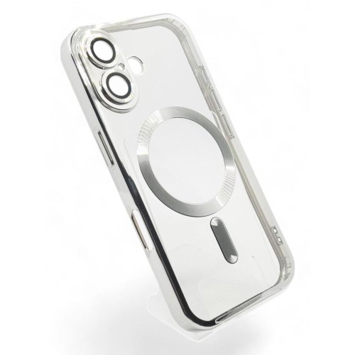 Чохол-накладка BeCover TPU Chrome Case MagSafe, для Apple iPhone 16 Plus, Silver (712078)