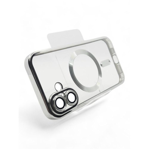 Чохол-накладка BeCover TPU Chrome Case MagSafe, для Apple iPhone 16 Plus, Silver (712078)