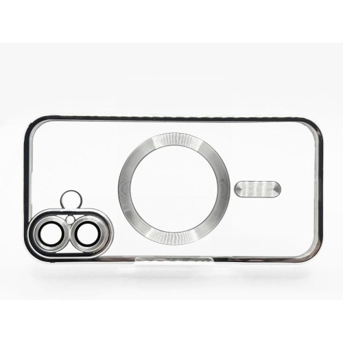 Чохол-накладка BeCover TPU Chrome Case MagSafe, для Apple iPhone 16 Plus, Silver (712078)