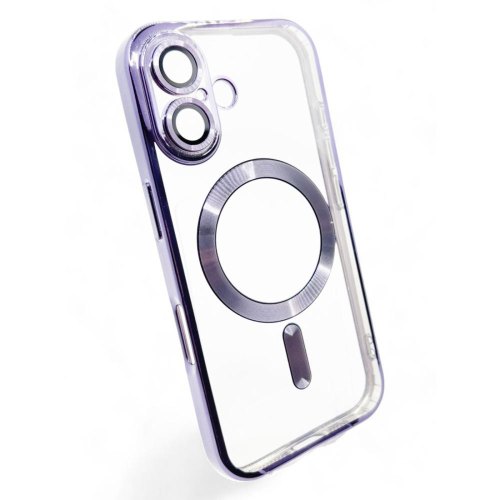 Чохол-накладка BeCover TPU Chrome Case MagSafe, для Apple iPhone 16, Purple (712074)