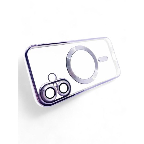 Чохол-накладка BeCover TPU Chrome Case MagSafe, для Apple iPhone 16, Purple (712074)