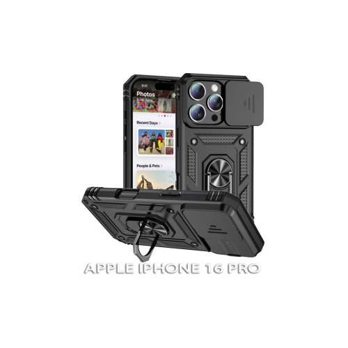 Чохол-накладка BeCover Military, для Apple iPhone 16 Pro, Black (712155)