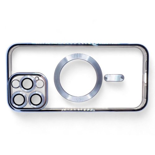 Чохол-накладка BeCover TPU Chrome Case MagSafe, для Apple iPhone 16 Pro Max, Sierra Blue (712087)