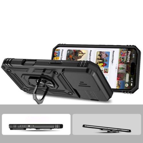 Чохол-накладка BeCover Military, для Apple iPhone 16 Pro Max, Black (712156)