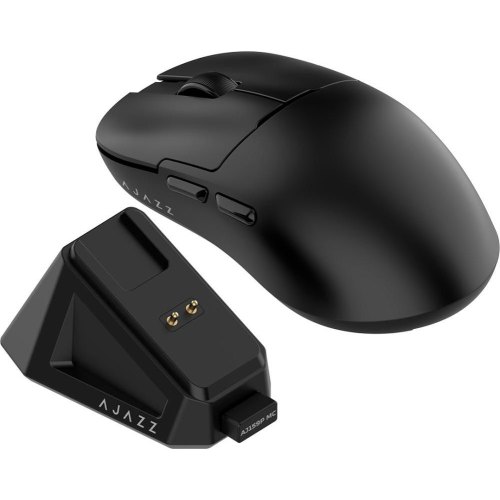 Миша бездротова, ігрова Ajazz AJ159P MC, Pixart 3311, Charging Dock, Black (AJ159P-MC-B)