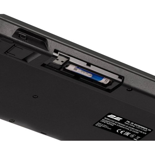 Клавіатура бездротова, мембранна 2E KS280, EN/UK, silent, чорно-сіра (2E-KS280WBGR_UA)