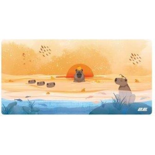 Килимок для миші 2E Capybarra, L, 800x400x2мм, жовтий (2E-PAD-L-CAPY-YELLOW)