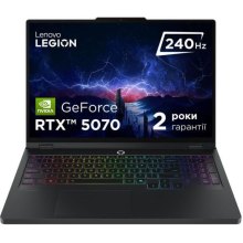Ноутбук Lenovo Legion Pro 5 16IAX10, 16 OLED/Intel Core Ultra 7 255HX/32GB/SSD 1TB/GeForce RTX 5070, 8GB/DOS/чорний (83F30034RA)