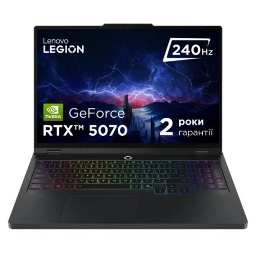 Ноутбук Lenovo Legion Pro 5 16IRX10, 16/Intel Core i9-14900HX/32GB/SSD 2TB/GeForce RTX 5070, 8GB/DOS/Eclipse black (83NN005SRA)