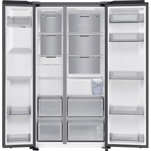 Холодильник Samsung RS70F65K1FUA, загальний об'єм 635л, холодильник 417л, морозильна камера 218л, дисплей, електронне керування, Wi-Fi