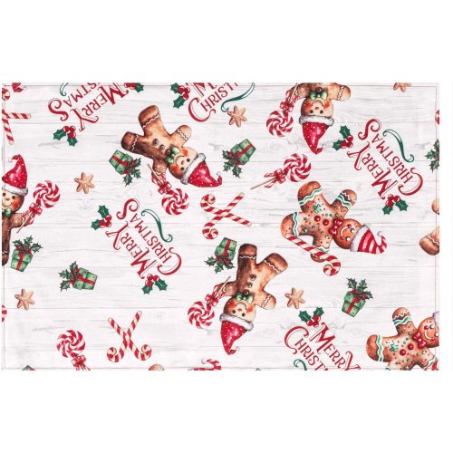 Серветка Ardesto Christmas Gingerbread, 30х45см, 100% поліестер, червона (ART06HG)