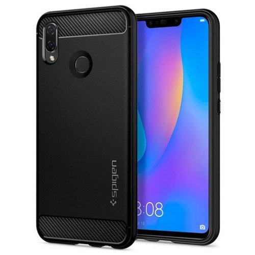 Чохол-накладка Spigen Rugged Armor, для Huawei P Smart+/Nova 3i, Black (L32CS24984)