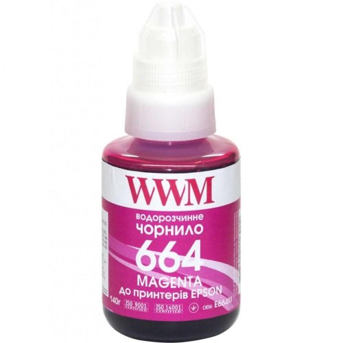 Чорнила водорозчинні WWM, для Epson L110/210/300, 140г, Magenta (E664M)